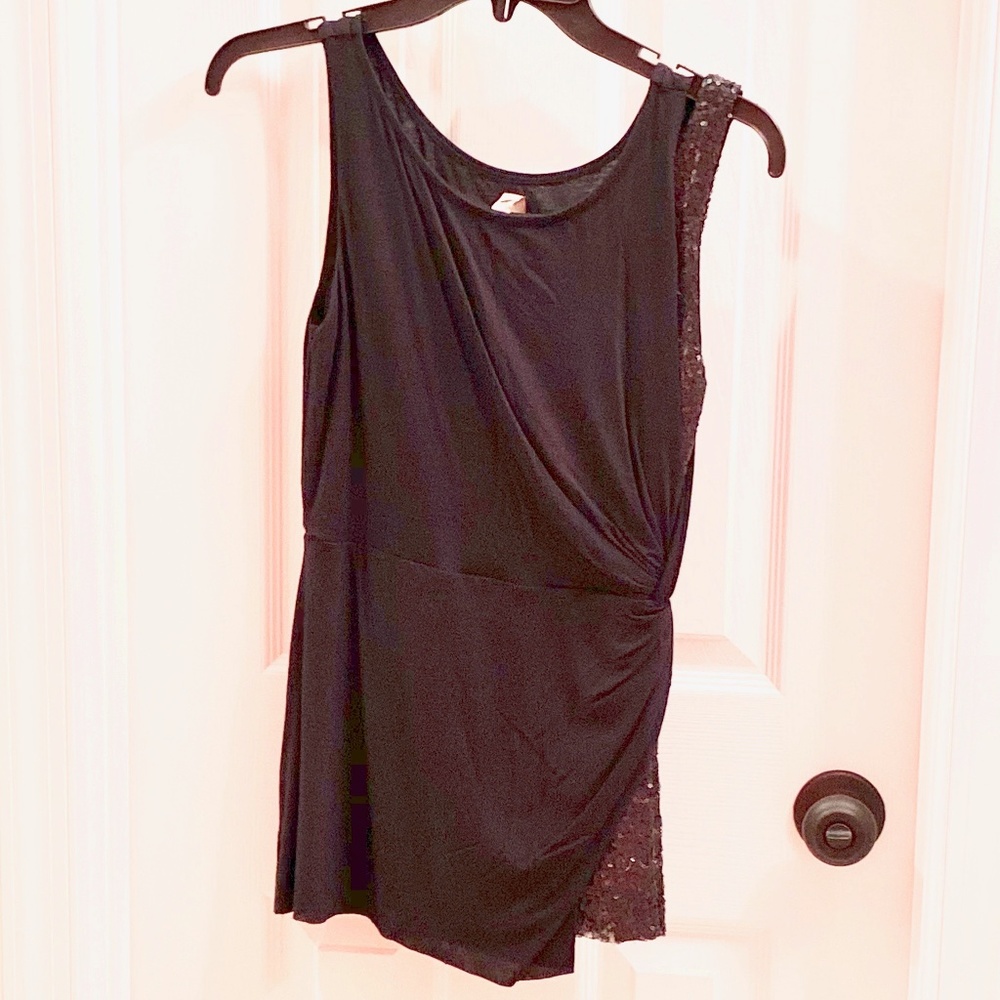 Bailey 44 Matte Sequined Draped Top, Small